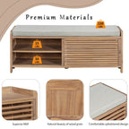 Shutter Storage Bench with Acacia Veneer