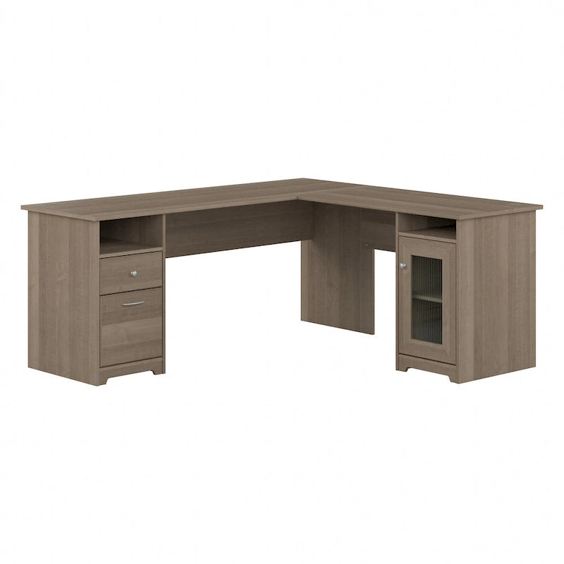 72W L-Shaped Computer Desk with Storage