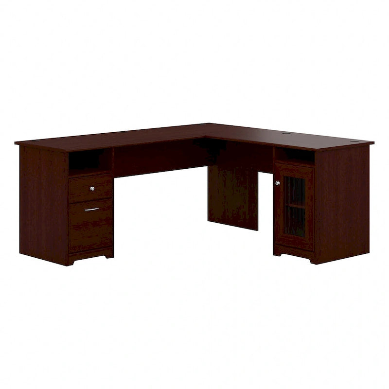 72W L-Shaped Computer Desk with Storage