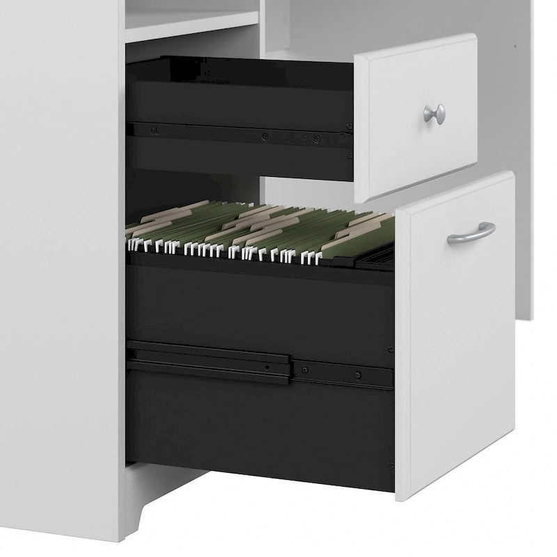 72W L-Shaped Computer Desk with Storage