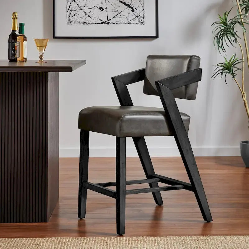 Wood Finish Counter & Bar Chair