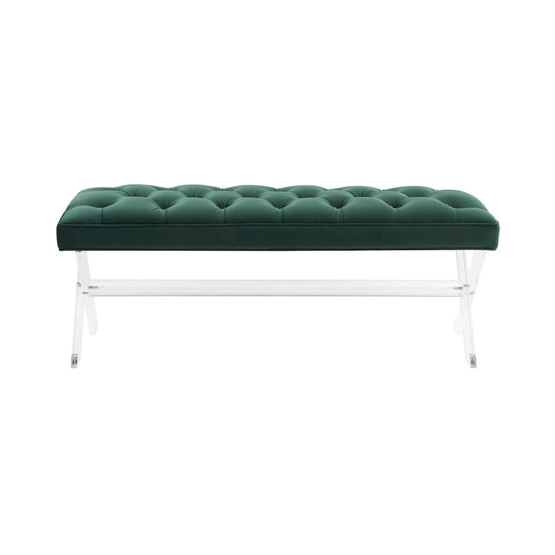 Fluwelen Acryl Bench met Kwastjes 48x18x18