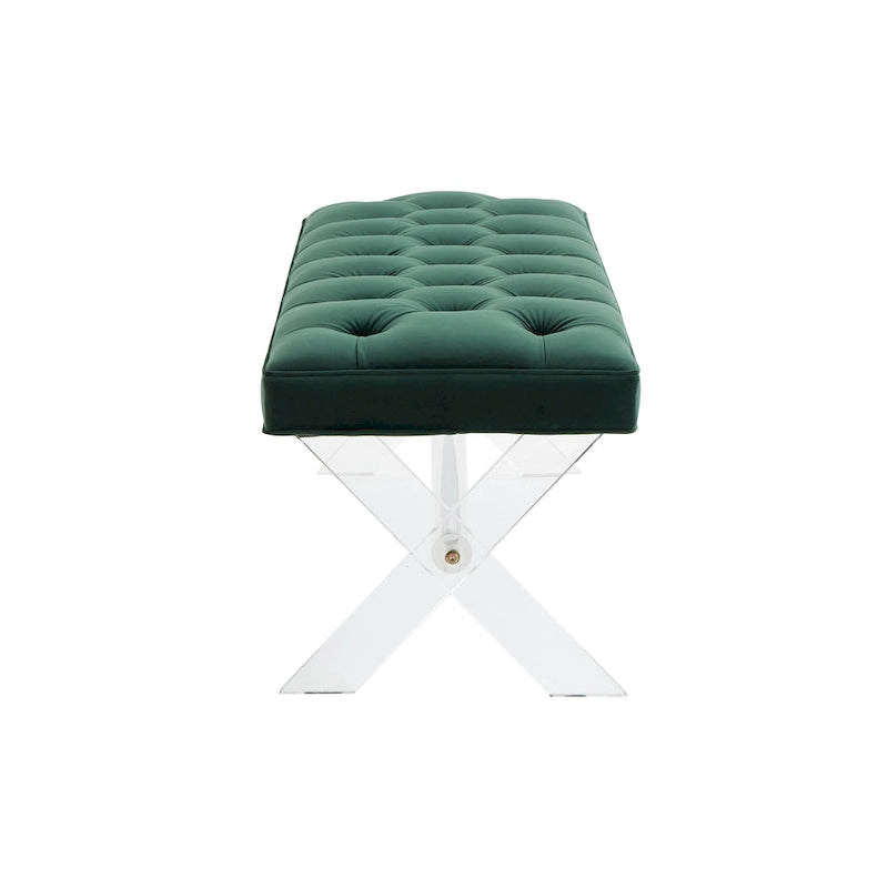 Fluwelen Acryl Bench met Kwastjes 48x18x18