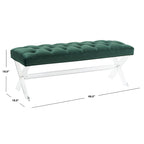 Fluwelen Acryl Bench met Kwastjes 48x18x18