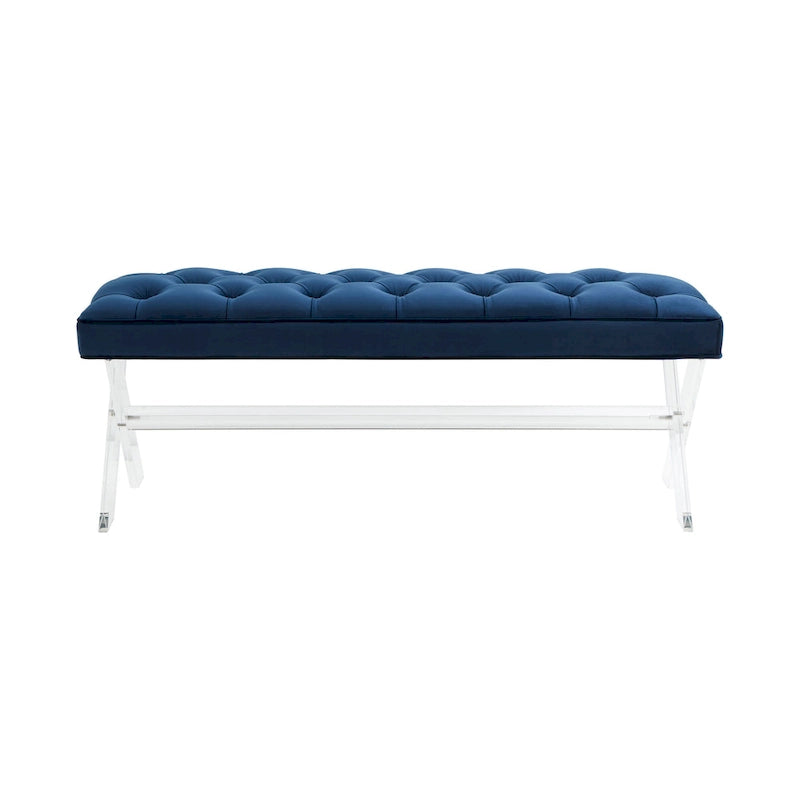Fluwelen Acryl Bench met Kwastjes 48x18x18
