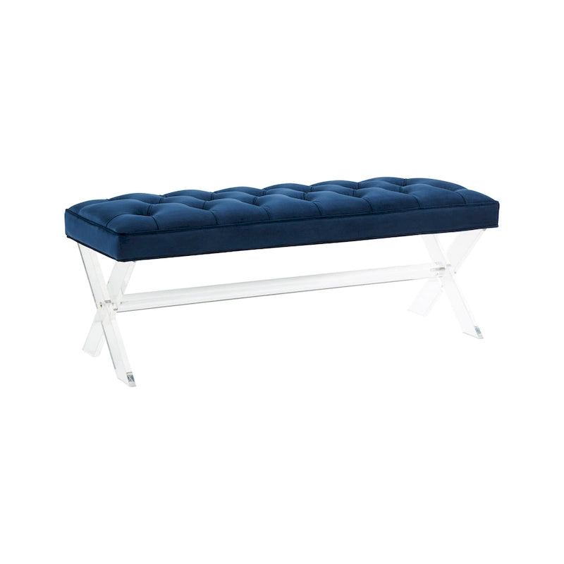 Fluwelen Acryl Bench met Kwastjes 48x18x18