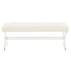 Fluwelen Acryl Bench met Kwastjes 48x18x18
