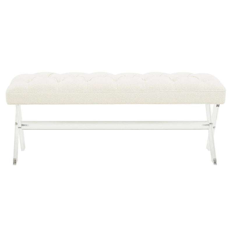 Fluwelen Acryl Bench met Kwastjes 48x18x18