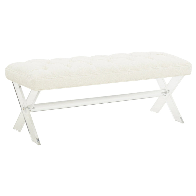 Fluwelen Acryl Bench met Kwastjes 48x18x18