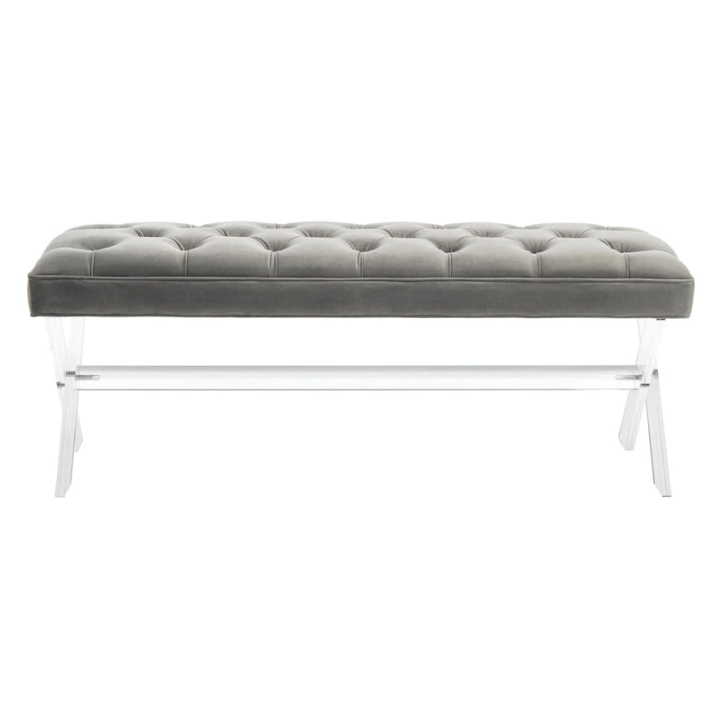 Fluwelen Acryl Bench met Kwastjes 48x18x18