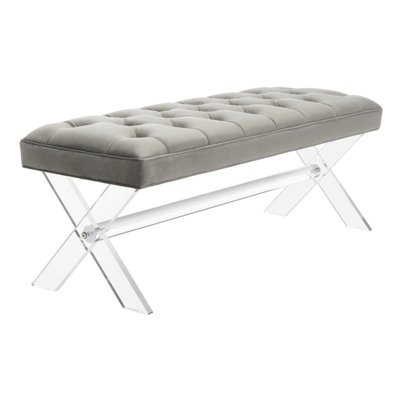 Fluwelen Acryl Bench met Kwastjes 48x18x18