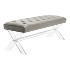 Fluwelen Acryl Bench met Kwastjes 48x18x18