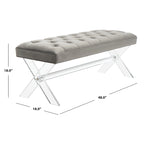 Fluwelen Acryl Bench met Kwastjes 48x18x18