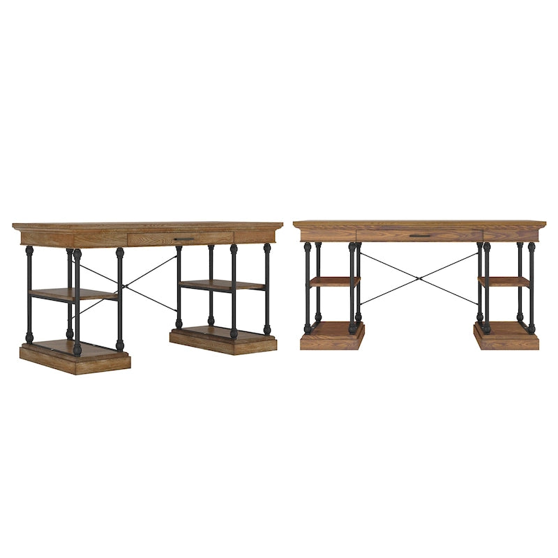 Cornice 1-Drawer Storage Writing Desk