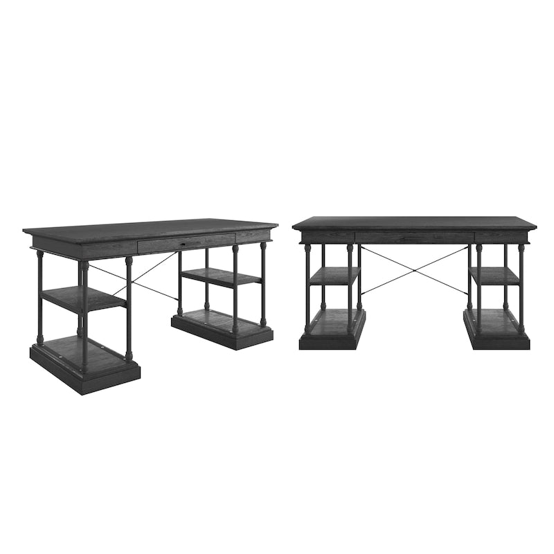 Cornice 1-Drawer Storage Writing Desk