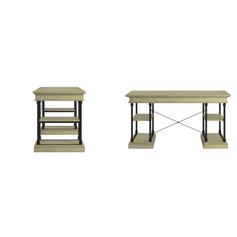 Cornice 1-Drawer Storage Writing Desk