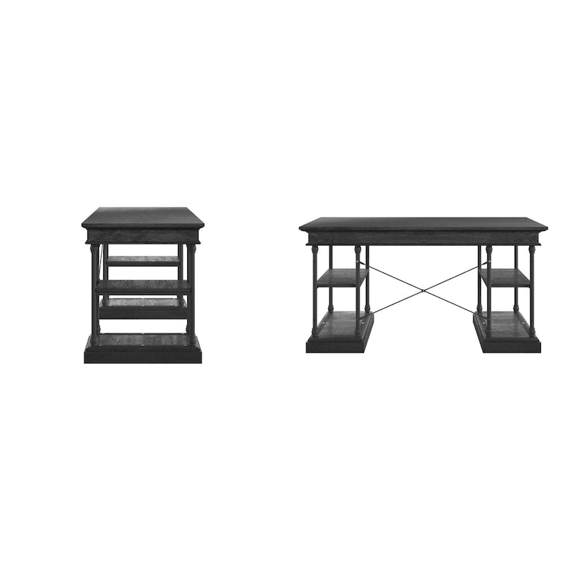 Cornice 1-Drawer Storage Writing Desk