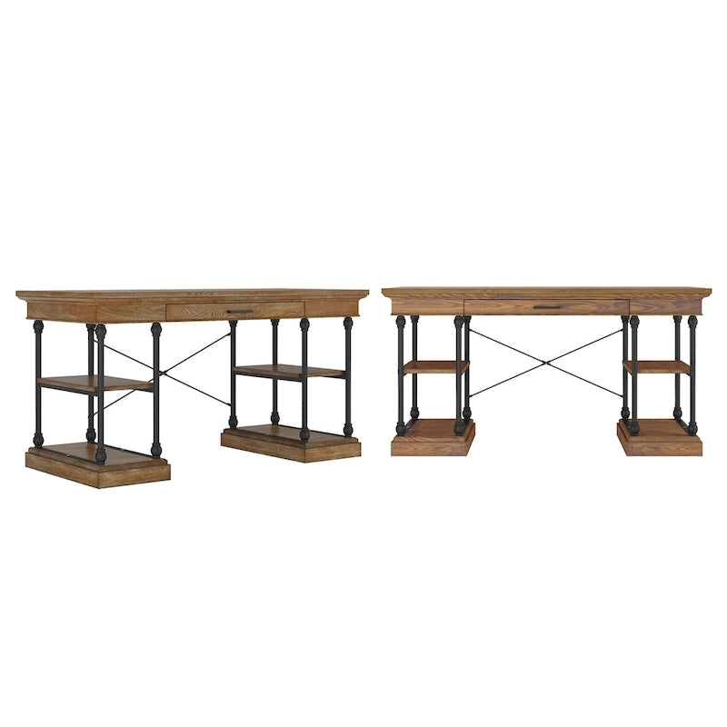 Cornice 1-Drawer Storage Writing Desk