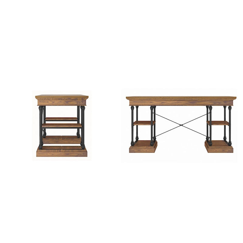 Cornice 1-Drawer Storage Writing Desk