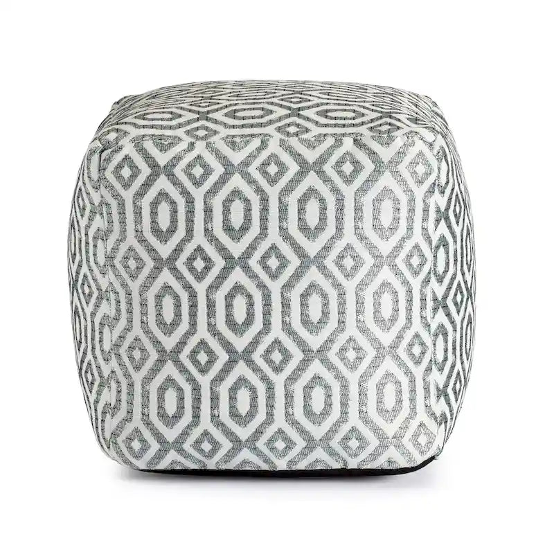 Indoor/Outdoor Square Pouf Ottoman 18x18