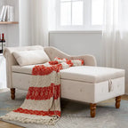 Fluwelen Chaise Longue met Opbergruimte en Kussen