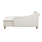 Fluwelen Chaise Longue met Opbergruimte en Kussen