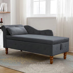 Fluwelen Chaise Longue met Opbergruimte en Kussen