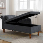 Fluwelen Chaise Longue met Opbergruimte en Kussen