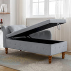 Fluwelen Chaise Longue met Opbergruimte en Kussen