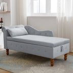 Fluwelen Chaise Longue met Opbergruimte en Kussen