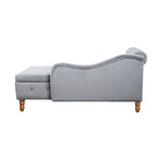 Fluwelen Chaise Longue met Opbergruimte en Kussen