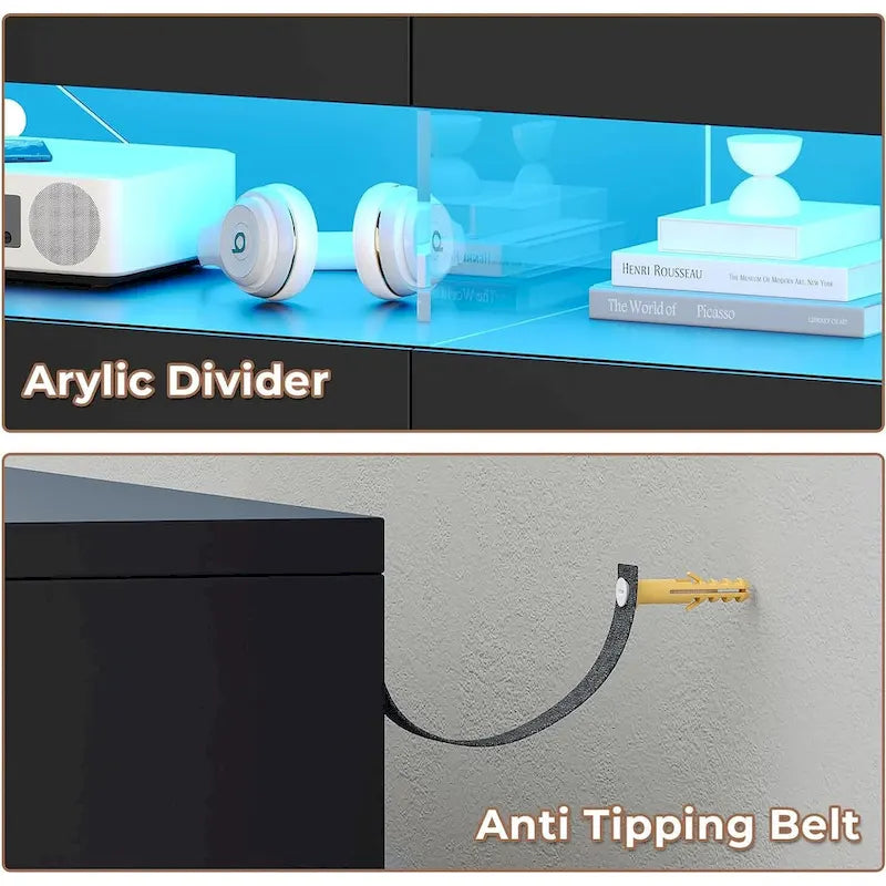 8-Drawer Dresser with LED Strip Light