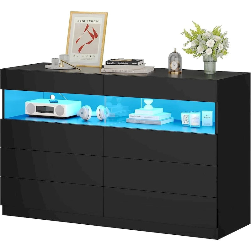 8-Drawer Dresser with LED Strip Light