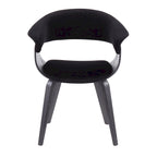 Mid-century moderne fauteuil met gestoffeerde zitting