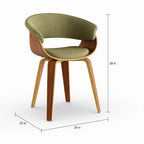 Mid-century moderne fauteuil met gestoffeerde zitting