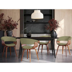 Mid-century moderne fauteuil met gestoffeerde zitting