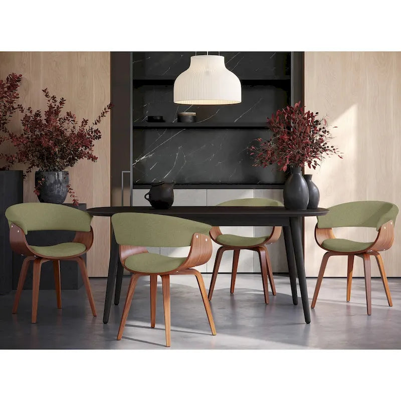 Mid-century moderne fauteuil met gestoffeerde zitting