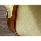 Mid-century moderne fauteuil met gestoffeerde zitting