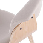 Mid-century moderne fauteuil met gestoffeerde zitting