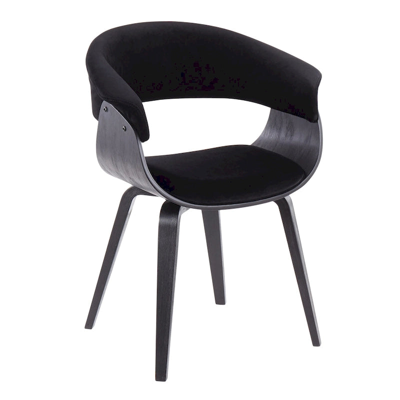 Mid-century moderne fauteuil met gestoffeerde zitting