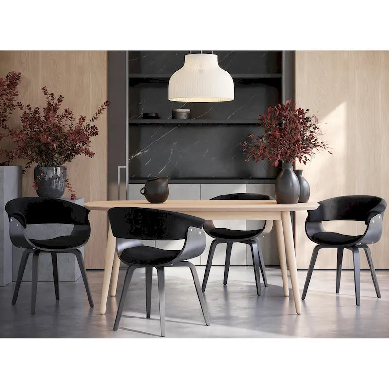 Mid-century moderne fauteuil met gestoffeerde zitting