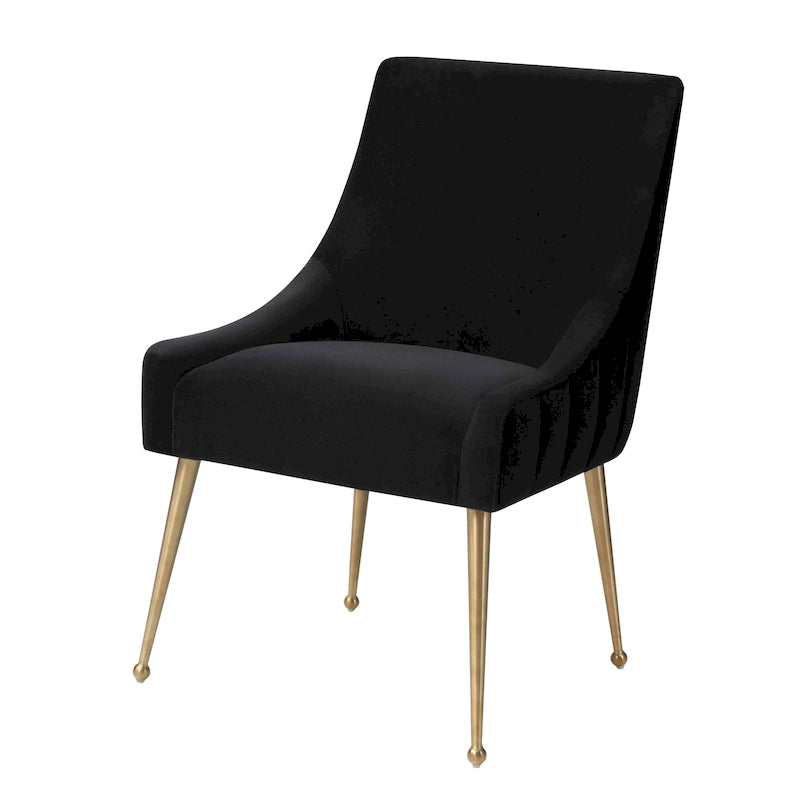 Velvet Dining Chair with Stainless Steel Legs