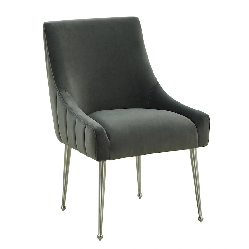 Velvet Dining Chair with Stainless Steel Legs