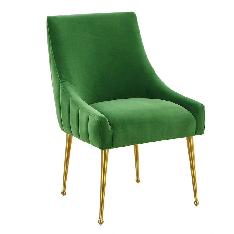 Velvet Dining Chair with Stainless Steel Legs