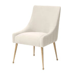 Fluwelen eetkamerstoel met roestvrijstalen poten