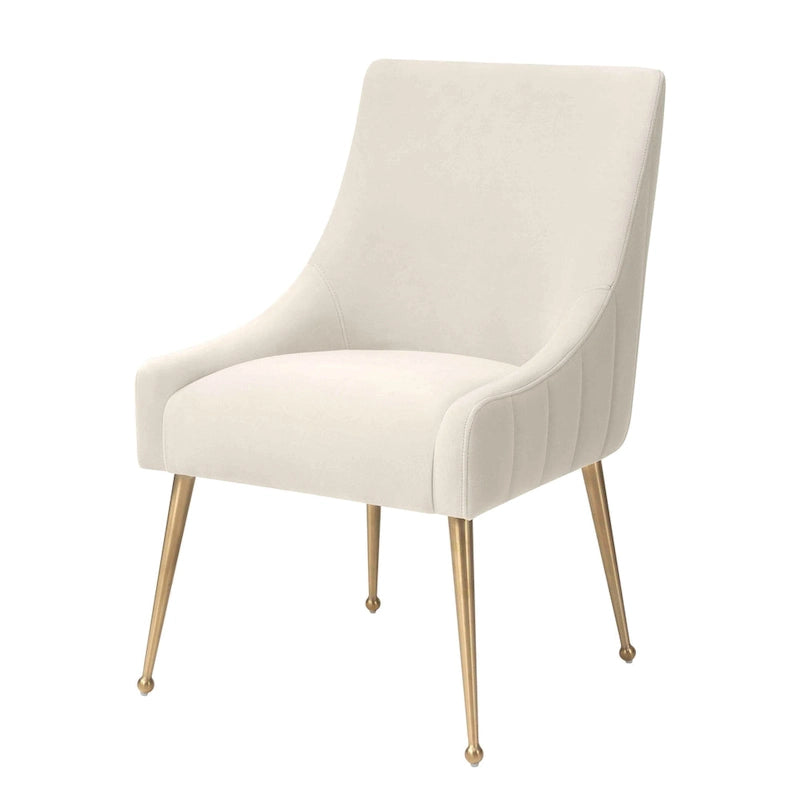 Velvet Dining Chair with Stainless Steel Legs