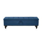 Storage Bench with Upholstered Seat, 59 Inch