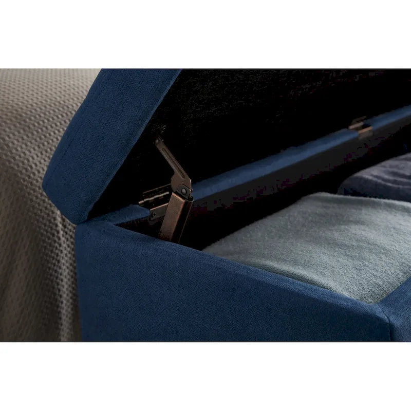 Storage Bench with Upholstered Seat, 59 Inch