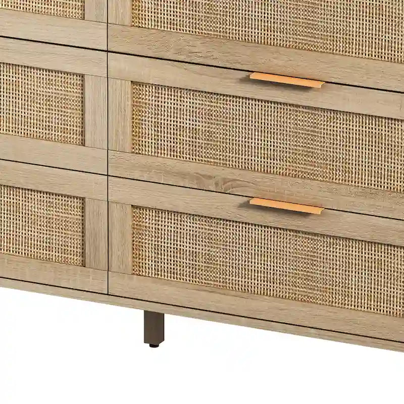6-Laden opbergkast van rotan, 150 cm breed