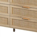 6-Laden opbergkast van rotan, 150 cm breed